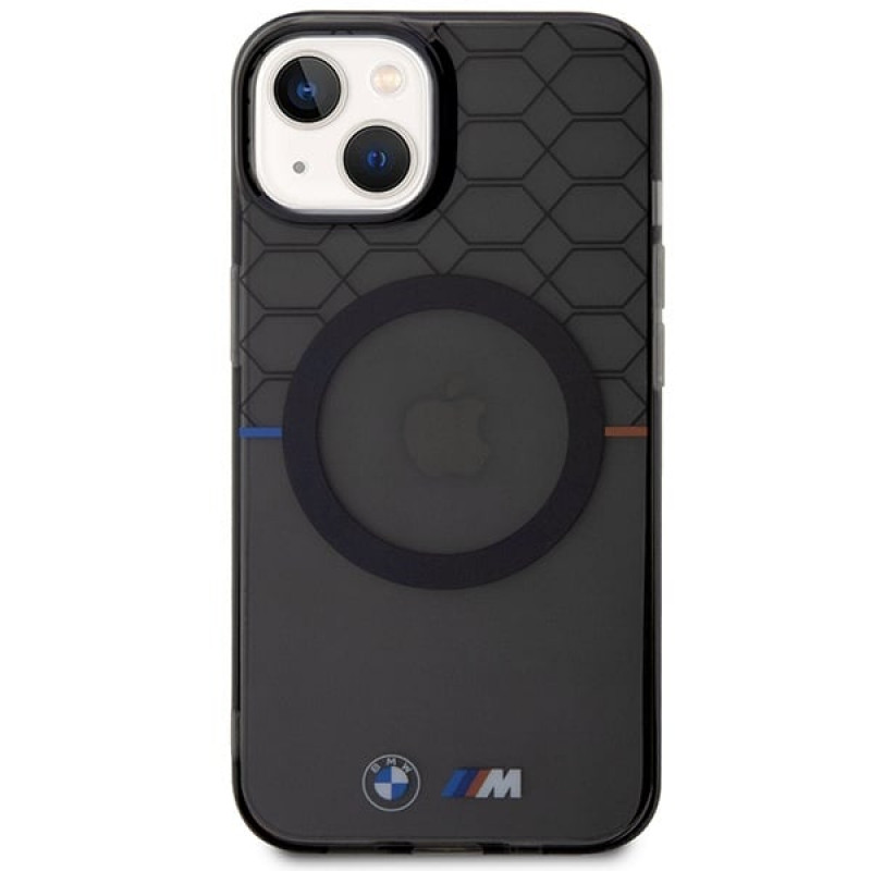 BMW BMHMP14SHGPK Pattern MagSafe kõvakate Apple iPhone 14-le, hall