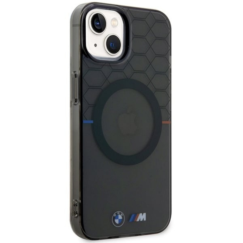 BMW BMHMP14SHGPK Pattern MagSafe kõvakate Apple iPhone 14-le, hall