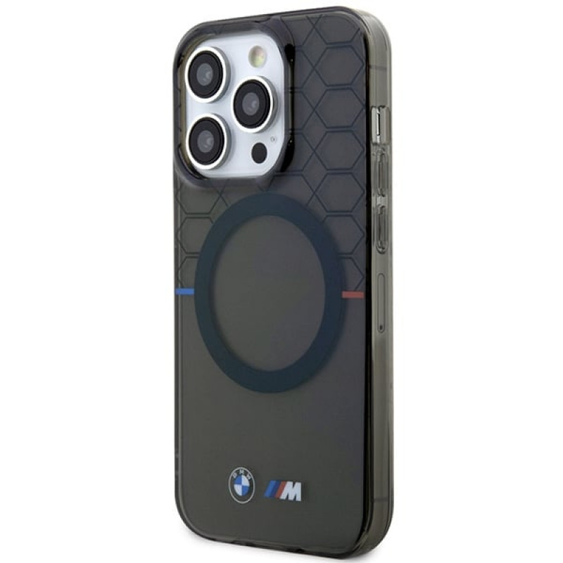 BMW BMHMP14LHGPK Pattern MagSafe kõvakate Apple iPhone 14 Pro-le, hall