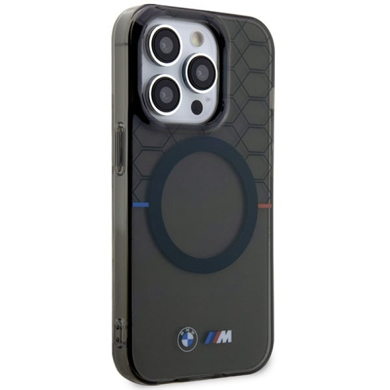 BMW BMHMP14LHGPK Pattern MagSafe kõvakate Apple iPhone 14 Pro-le, hall