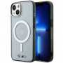 BMW BMHMP14MHCRS Silver Ring MagSafe kõvakate Apple iPhone 14 Plus / 15 Plus, läbipaistev