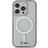 BMW BMHMP14LHCRS Silver Ring MagSafe kõvakate Apple iPhone 14 Pro-le, läbipaistev