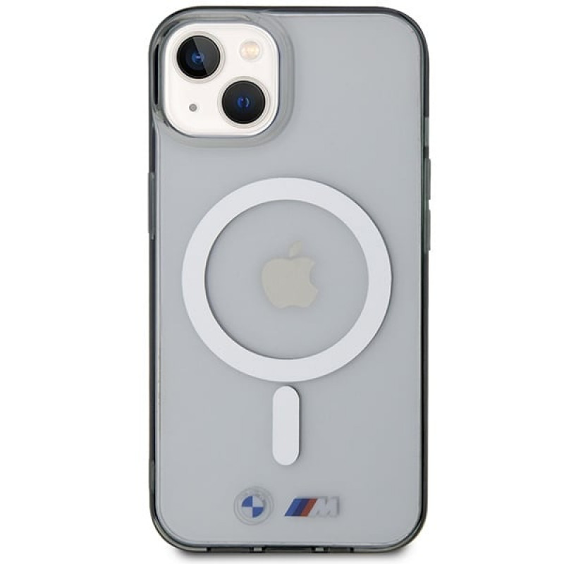 BMW BMHMP14SHCRS Silver Ring MagSafe kõvakate Apple iPhone 14 jaoks, läbipaistev