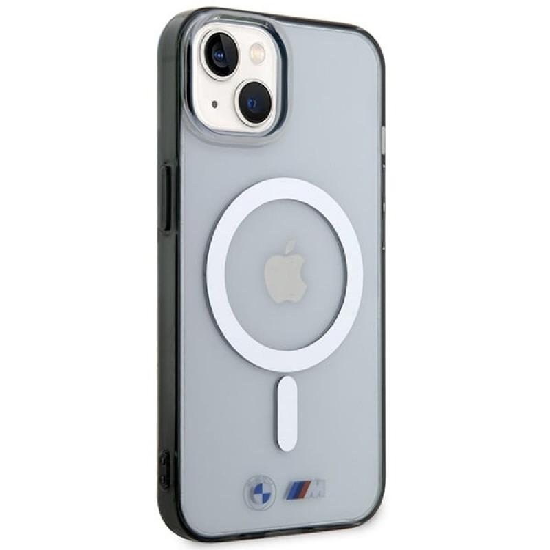 BMW BMHMP14SHCRS Silver Ring MagSafe kõvakate Apple iPhone 14 jaoks, läbipaistev