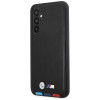 BMW BMHCSA5422PTDK Leather Stamp Tricolor kõvakate Samsung Galaxy A54 (A546) jaoks, must