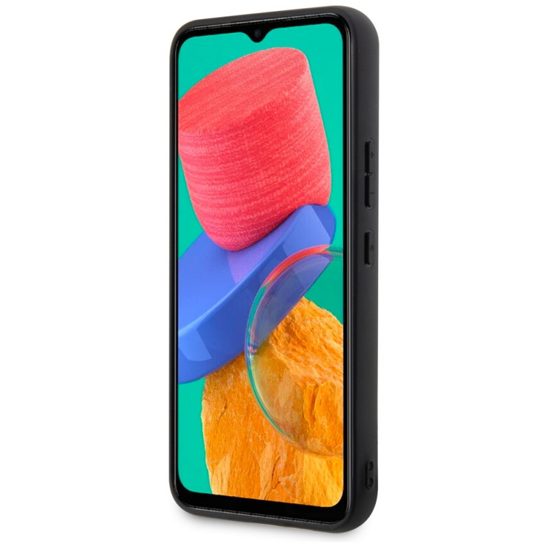 BMW BMHCSA5422PTDK Leather Stamp Tricolor kõvakate Samsung Galaxy A54 (A546) jaoks, must