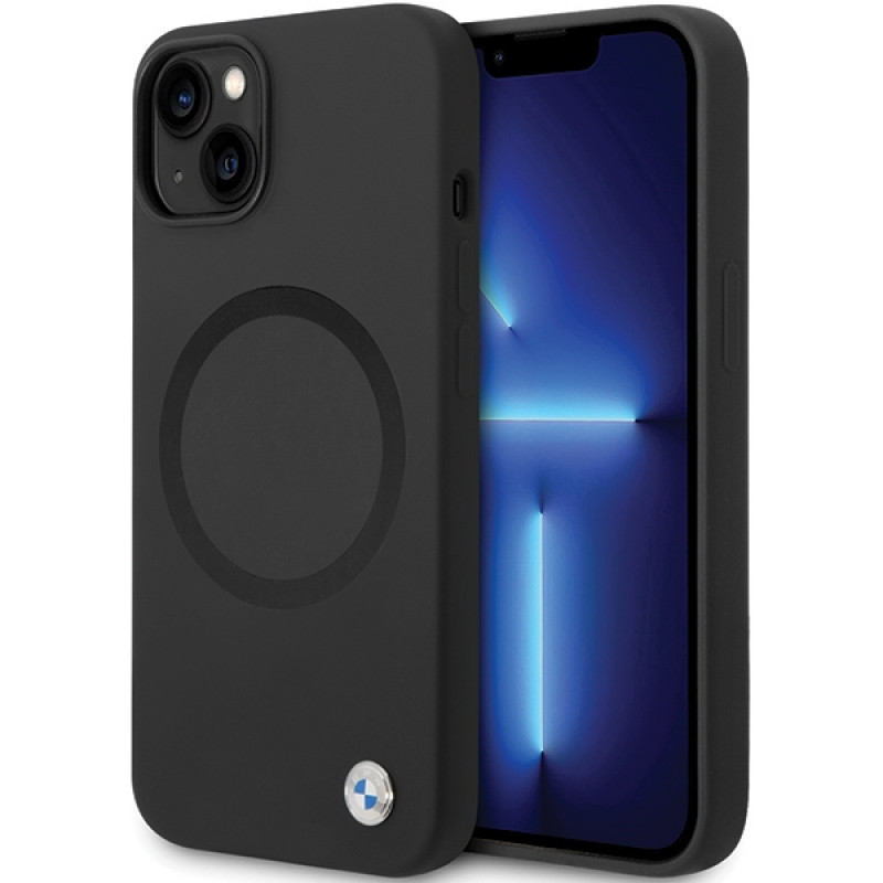 BMW BMHMP14SSILBK2 Signature Liquid Silicone MagSafe ümbris Apple iPhone 14 jaoks, must