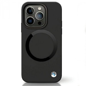 BMW BMHMP14XSILBK2 Signature Liquid Silicone MagSafe ümbris Apple iPhone 14 Pro Max-le, must