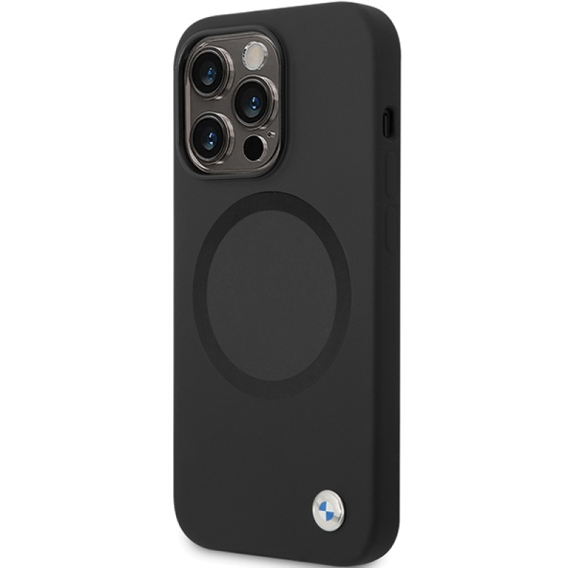 BMW BMHMP14XSILBK2 Signature Liquid Silicone MagSafe ümbris Apple iPhone 14 Pro Max-le, must