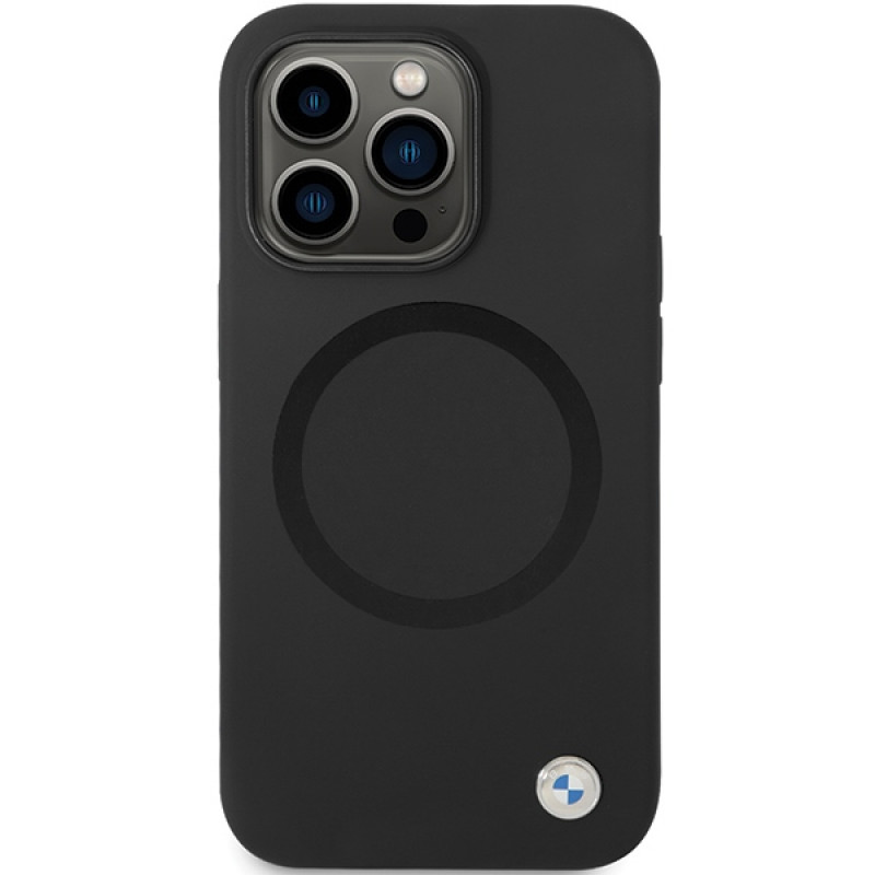 BMW BMHMP14XSILBK2 Signature Liquid Silicone MagSafe ümbris Apple iPhone 14 Pro Max-le, must