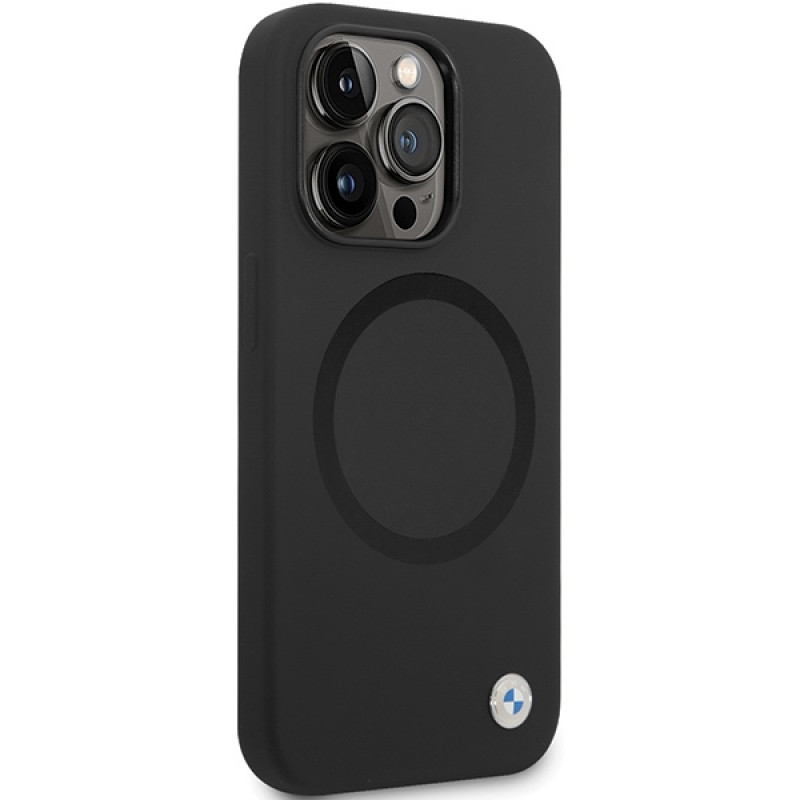 BMW BMHMP14XSILBK2 Signature Liquid Silicone MagSafe ümbris Apple iPhone 14 Pro Max-le, must