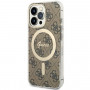 Guess GUHMP13LH4STW 4G MagSafe kõvakate Apple iPhone 13 Pro-le, pruun