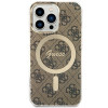 Guess GUHMP13LH4STW 4G MagSafe kõvakate Apple iPhone 13 Pro-le, pruun
