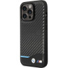 BMW BMHCP13X22NBCK Leather Carbon kõvakate Apple iPhone 13 Pro Max-le, must