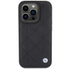 BMW BMHCP15X22RQDK Leather Quilted ümbris Apple iPhone 15 Pro Max jaoks, must