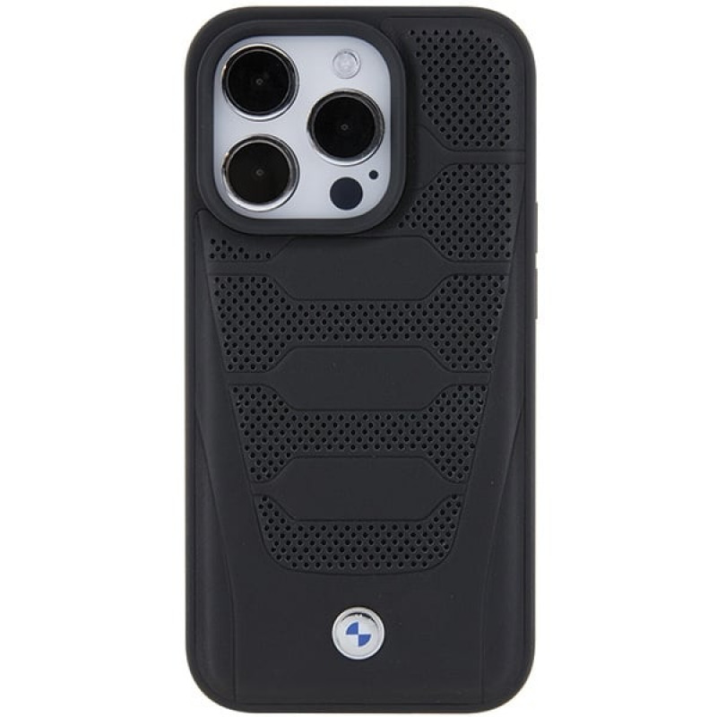 BMW BMHCP15X22RPSK Leather Seats Pattern kõvakate Apple iPhone 15 Pro Max-le, must
