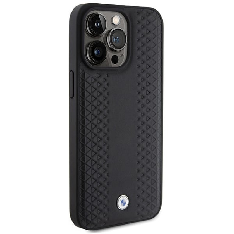 BMW BMHCP15X22RFGK Leather Diamond Pattern kott Apple iPhone 15 Pro Maxile, must