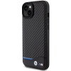 BMW BMHCP15M22NBCK Leather Carbon kõvakate Apple iPhone 15 Plus / 14 Plus, must