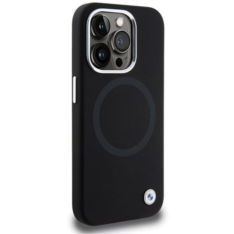 BMW BMHMP15XSILBK2 Signature Liquid Silicone MagSafe ümbris Apple iPhone 15 Pro Max-le, must