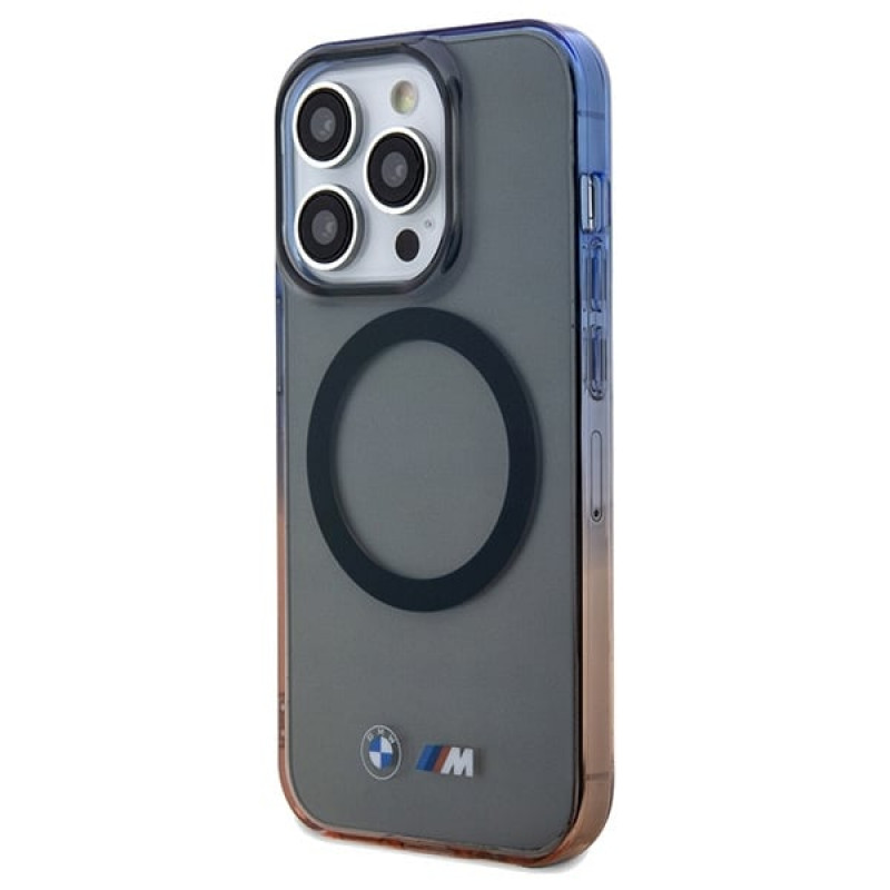 BMW BMHMP15XHTGE Gradient Bumper MagSafe kõvakate Apple iPhone 15 Pro Max-le, hall