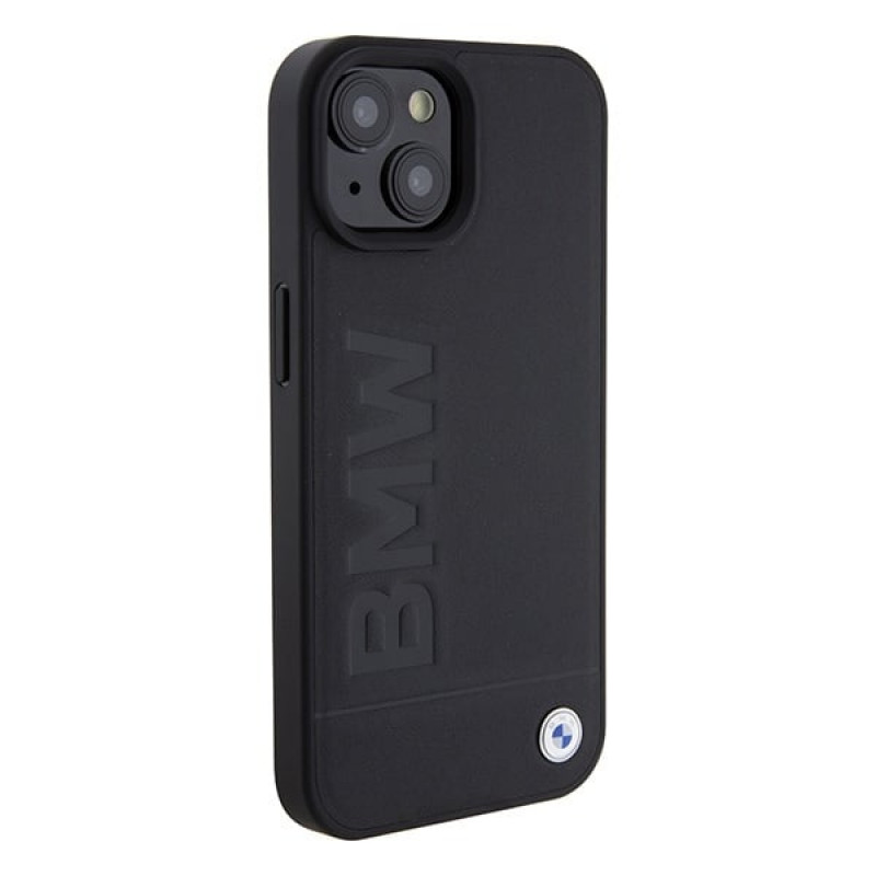 BMW BMHMP15SSLLBK Signature Logo Imprint MagSafe kõvakate Apple iPhone 15-le, must