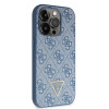 Guess GUHCP15LP4TDSCPB Crossbody 4G Metal Logo kõvakate Apple iPhone 15 Pro jaoks, sinine