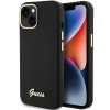 Guess GUHCP15SSMBSLK Silicone Script Metal Logo & Frame Hardcase Apple iPhone 15 / 14 / 13 jaoks, must