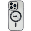 Karl Lagerfeld KLHMP15LHKHNOTK IML Karl's Head MagSafe kõvakate Apple iPhone 15 Pro jaoks, läbipaistev