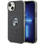 Karl Lagerfeld KLHMP15SHGKCNOK Karl&Choupette Glitter MagSafe kõvakate Apple iPhone 15-le, must