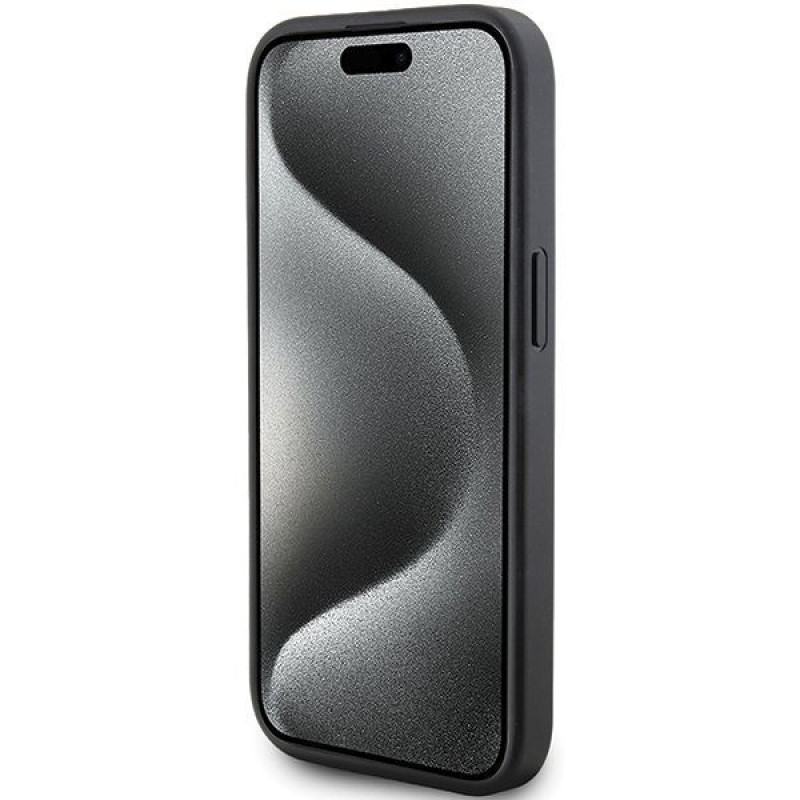 Karl Lagerfeld KLHCP15SPQKPMK Quilted K Pattern kõvakate Apple iPhone 15-le, must
