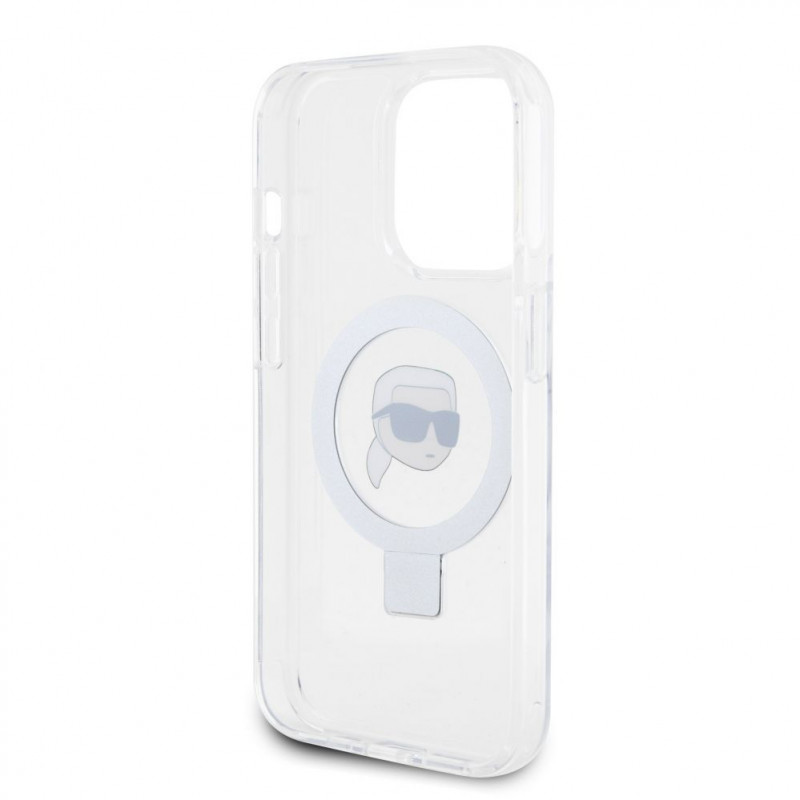Karl Lagerfeld KLHMP15LHMRSKHH Ring Stand Karl Head MagSafe kõvakate Apple iPhone 15 Pro jaoks