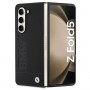 BMW BMHCZFD5SLLBK Signature Logo Imprint kõvakate Samsung Galaxy Z Fold5 jaoks, must