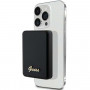 Guess GUPBM3ALGSGK kaasaskantav akupank 3000 mAh, 5 W, MagSafe Metal Script Logo, must