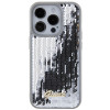 Guess GUHCP15LPSFDGSS Sequin Script Metal kõvakate Apple iPhone 15 Pro jaoks, hõbedane