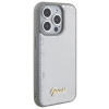 Guess GUHCP15LPSFDGSS Sequin Script Metal kõvakate Apple iPhone 15 Pro jaoks, hõbedane