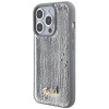 Guess GUHCP15XPSFDGSS Sequin Script Metal kõvakate Apple iPhone 15 Pro Max-le, hõbedane