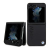 BMW BMHCZF5SLLBK Leather Hot Stamp hardcase Samsung Galaxy Z Flip5 jaoks, must