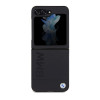 BMW BMHCZF5SLLBK Leather Hot Stamp hardcase Samsung Galaxy Z Flip5 jaoks, must