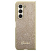 Guess GUHCZFD5HGGSHD Glitter Script kõvakate Samsung Galaxy Z Fold5-le, kuldne