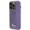 Guess GUHCP15XPSFDGSU Sequin Script Metal kõvakate Apple iPhone 15 Pro Max-le, lilla