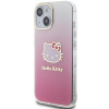 Hello Kitty HKHCP15SHDGKEP IML Gradient Electrop Kitty Head kõvakate Apple iPhone 15 6.1" jaoks, roosa