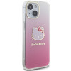 Hello Kitty HKHCP15SHDGKEP IML Gradient Electrop Kitty Head kõvakate Apple iPhone 15 6.1" jaoks, roosa