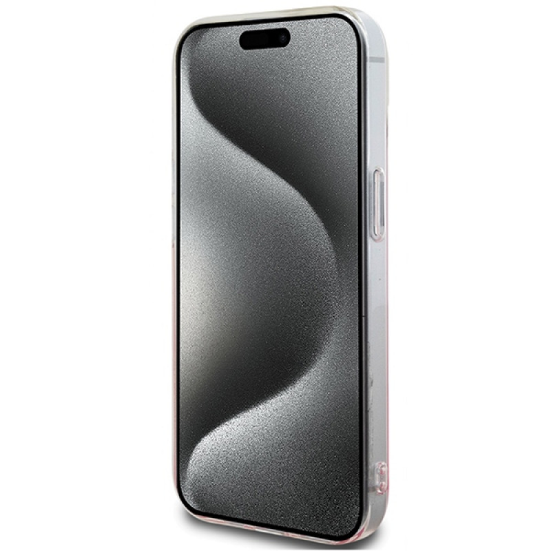 Hello Kitty HKHCP15SHDGKEP IML Gradient Electrop Kitty Head kõvakate Apple iPhone 15 6.1" jaoks, roosa