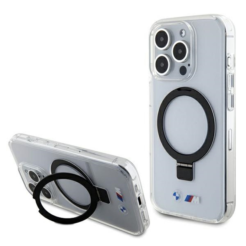 BMW BMHMP15LURST Apple iPhone 15 Pro kõvakate Ring Stand M Collection MagSafe, läbipaistev