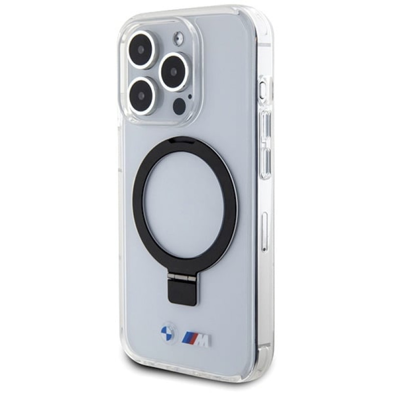 BMW BMHMP15LURST Apple iPhone 15 Pro kõvakate Ring Stand M Collection MagSafe, läbipaistev