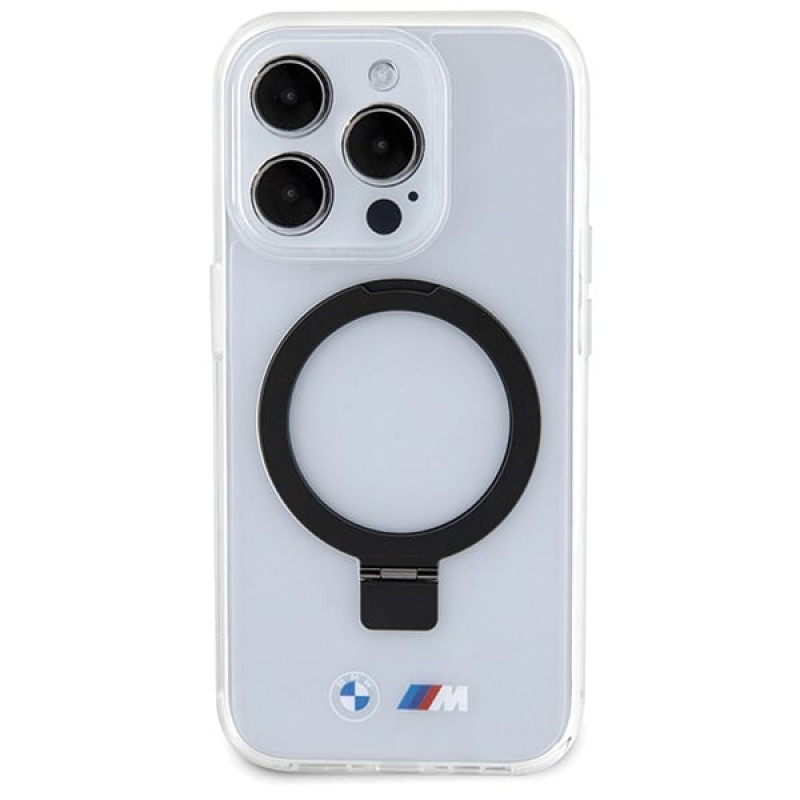 BMW BMHMP15LURST Apple iPhone 15 Pro kõvakate Ring Stand M Collection MagSafe, läbipaistev