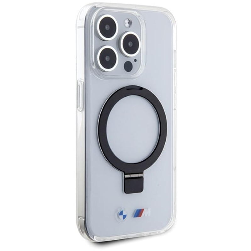 BMW BMHMP15LURST Apple iPhone 15 Pro kõvakate Ring Stand M Collection MagSafe, läbipaistev