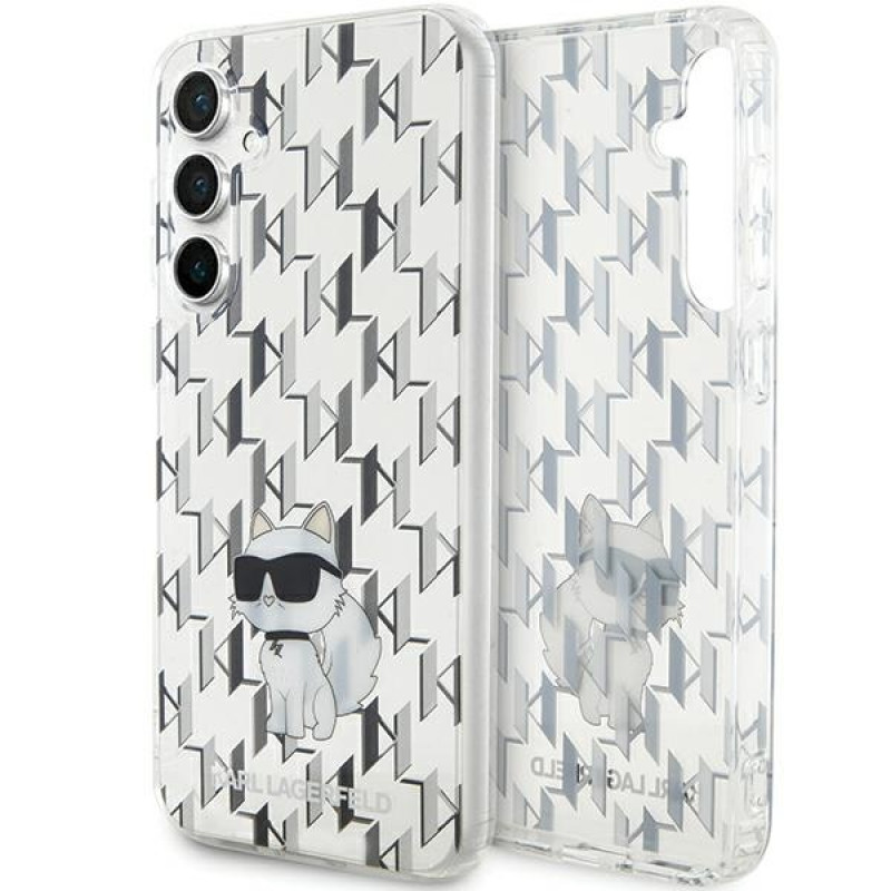 Karl Lagerfeld KLHCS23FEHNCMKLT Samsung Galaxy S23 FE (S711) hardcase Monogram Choupette, läbipaistev