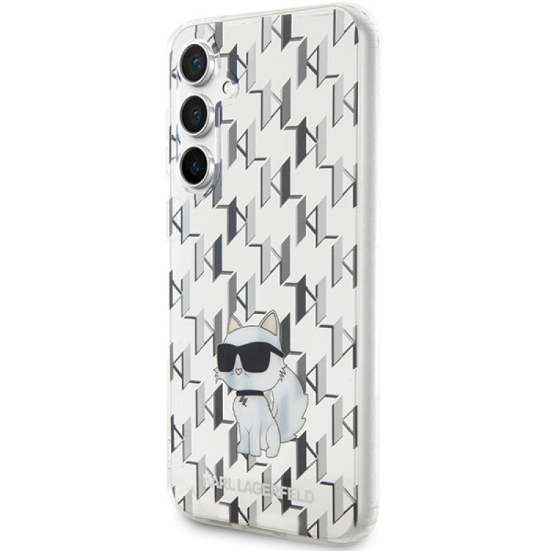 Karl Lagerfeld KLHCS23FEHNCMKLT Samsung Galaxy S23 FE (S711) hardcase Monogram Choupette, läbipaistev