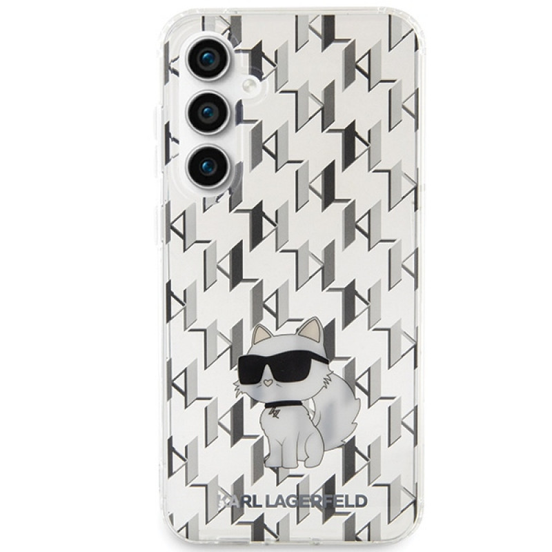 Karl Lagerfeld KLHCS23FEHNCMKLT Samsung Galaxy S23 FE (S711) hardcase Monogram Choupette, läbipaistev